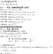 2020年广东成人高考高升专数学必考公式及知识点：平面向量