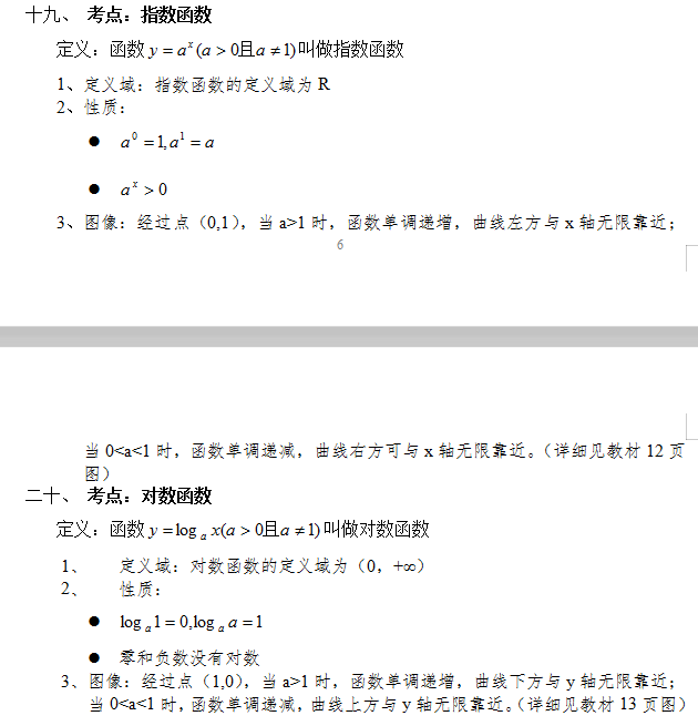 广东成人高考高升专数学必考公式：函数(图4)