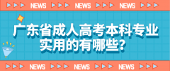 广东省成人高考本科专业实用的有哪些？