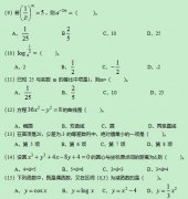 2020年广东成人高考高起点《文数》基础训练及答案二