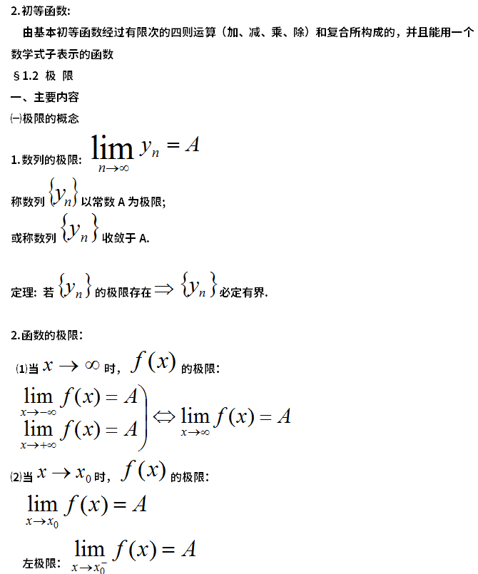 2020年广东成人高考高升专数学笔记重点(图3)