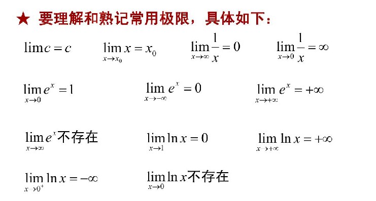 广东省2020年成人高考专升本高数（二）必备知识：常用极限(图1)