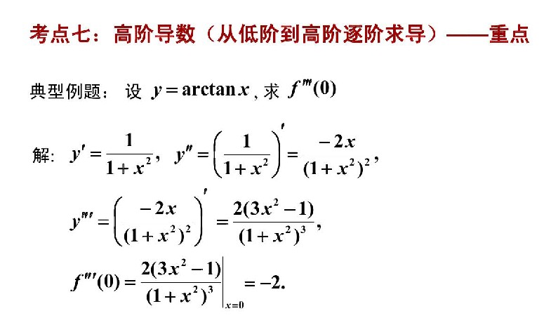 广东省2020年成人高考专升本高数（二）必备知识：高阶导数(图1)