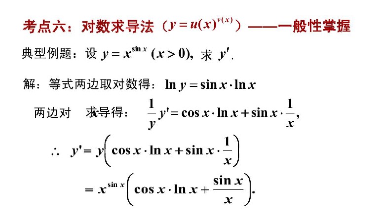 广东省2020年成人高考专升本高数（二）必备知识：对数求导(图1)