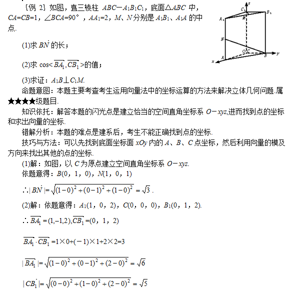 广东省2021年成人高考高起点数学考试难点：向量法　(图2)