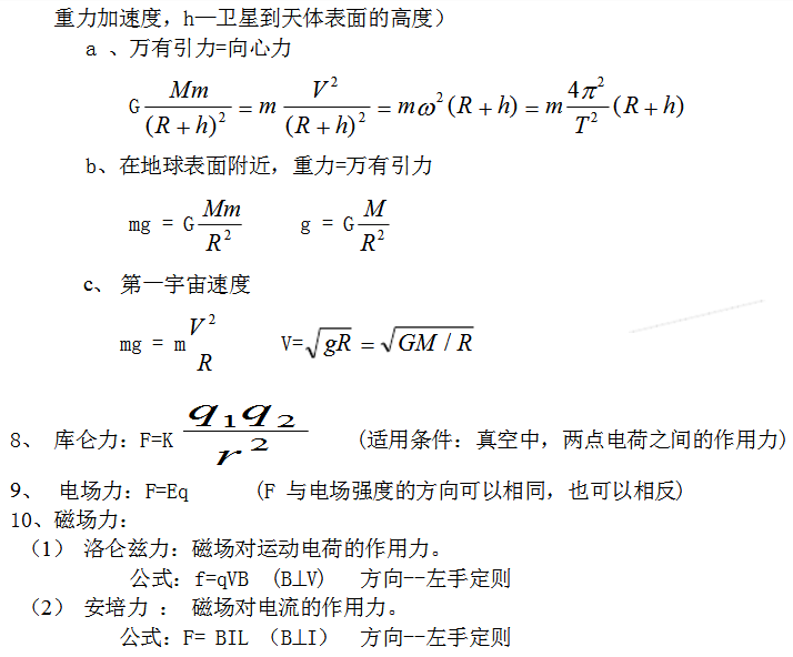 广东省2021年成人高考高起本物理公式备考资料1(图3)