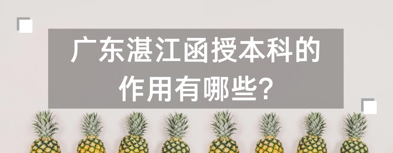 广东湛江函授本科的作用有哪些?